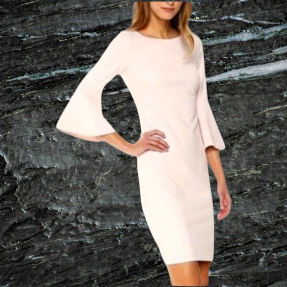 Calvin Klein Light Pink Bell Sleeve Dress